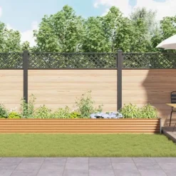 Upphöjd odlingslåda Ljusbrun 485 x 50 x 36 cm Galvaniserat Stål