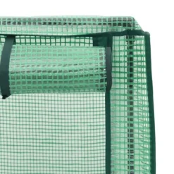 Upphöjd odlingslåda med växthusöverdrag i rottinglook | Storlek: 160x40x153 cm