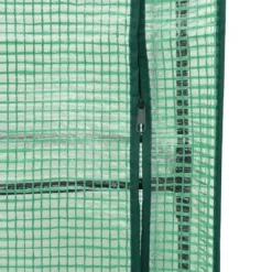 Upphöjd odlingslåda med växthusöverdrag i rottinglook | Storlek: 160x40x153 cm