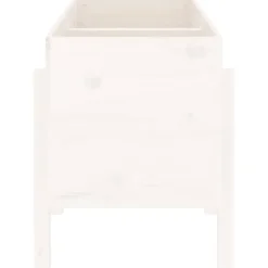 Upphöjd odlingslåda på ben - Massiv furu | Storlek: 121x50x57 cm | Färg: Vit