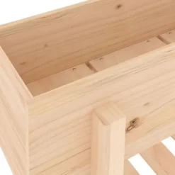 Upphöjd odlingslåda på ben i massiv furu | Storlek: 101x30x69 cm | Färg: Naturlig träfinish