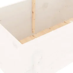 Upphöjd odlingslåda på ben i massiv furu | Storlek: 160x50x57 cm | Färg: Vit