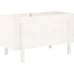 Upphöjd odlingslåda på ben i massiv furu | Storlek: 101x50x57 cm | Färg: Vit