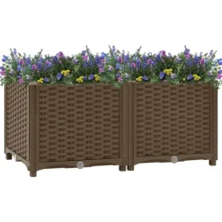 Upphöjd odlingslåda 80x40x38 cm polypropen