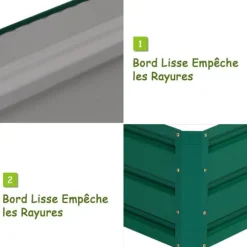 Upphöjd plantercmgslåda, 120x90x30 cm, grön