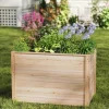 Upphöjd planteringsbädd, 102×64×66 cm, Naturfärgad