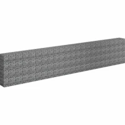 Upphöjd planteringsgabion i galvaniserat stål - Stabil växtbädd | Storlek: 450x30x90 cm