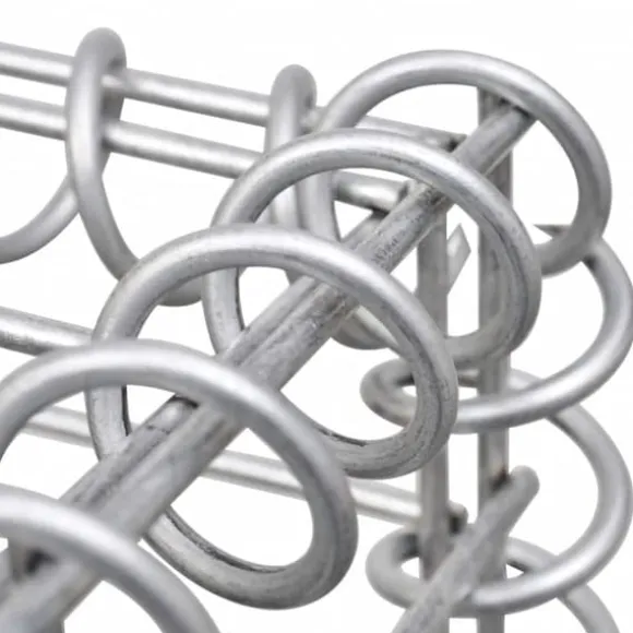 Upphöjd planteringsgabion i galvaniserat stål - Stabil växtbädd | Storlek: 450x30x90 cm