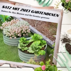 Upphöjd planteringslåda, 60x30 cm, grön