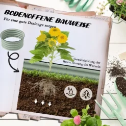 Upphöjd planteringslåda, 60x30 cm, grön