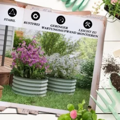 Upphöjd planteringslåda, 60x30 cm, grön