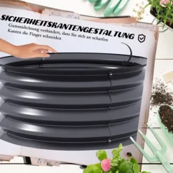 Upphöjd planteringslåda, 60x30 cm, Mörkgrå