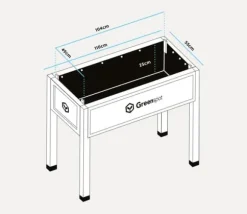 Upphöjd rabatt för balkong, terrass och trädgård 110x55x80cm - Träherbarium på ben - Planterlåda på ben för blommor, örter, grönsaker - Upphöjd låda f | CDON