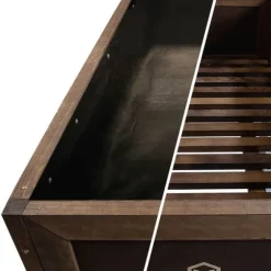 Upphöjd rabatt för balkong, terrass och trädgård 110x55x80cm - Träherbarium på ben - Planterlåda på ben för blommor, örter, grönsaker - Upphöjd låda f | CDON