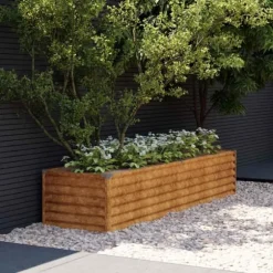 Upphöjd trädgårdsbädd 194x50x36 cm cortenstål