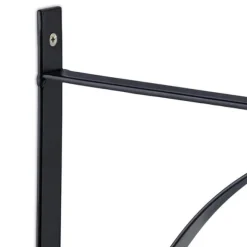 Upphängningskrokar för blomkorg, set, 28x30x2 cm, svart