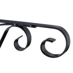 Upphängningskrokar för blomkorg, set, 28x30x2 cm, svart