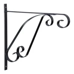 Upphängningskrokar för blomkorg, set, 28x30x2 cm, svart