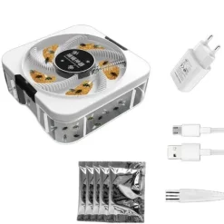 uppladdningsbar elektrisk flugfälla med USB-gränssnitt, effektiv hushållsflugfälla för kök, trädgård