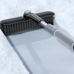 Utdragbar Bil Isskrapa Snöborste i Aluminiumlegering - Multifunktionellt Snöröjningsverktyg kompatibelt med alla bilar