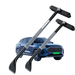 Utdragbar Bil Isskrapa Snöborste i Aluminiumlegering - Multifunktionellt Snöröjningsverktyg kompatibelt med alla bilar