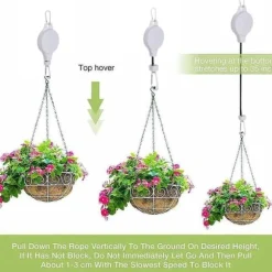 Utdragbara växthängare - Kraftiga växtkrokar med metallkrok - 3 st