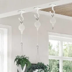 Utdragbara växthängare - Kraftiga växtkrokar med metallkrok - 3 st