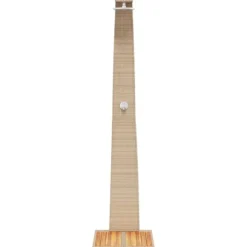 Utedusch i konstrotting med akaciaträ - Trendig trädgårdsdusch | Färg: Beige | Storlek: 55x60x224 cm