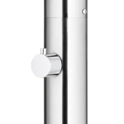 Utedusch med huvuddusch och fotkran - Rostfritt stål | Höjd: 215 cm