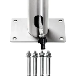 Utedusch med huvuddusch och fotkran - Rostfritt stål | Höjd: 215 cm