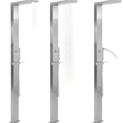 Utedusch rostfritt stål fyrkantig