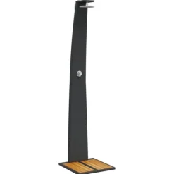 Utedusch svart 55x60x224 cm konstrottning och akaciaträ