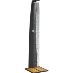 Utedusch svart 55x60x224 cm konstrottning och akaciaträ