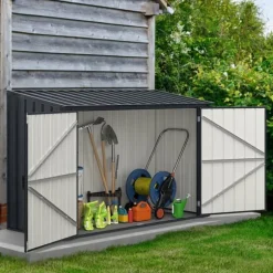 Uteförvarcmgsbod, 193×86×127 cm, Grå