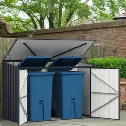 Uteförvarcmgsbod, 193×86×127 cm, Grå