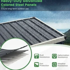 Uteförvarcmgsbod, 10×8 cm, Grå