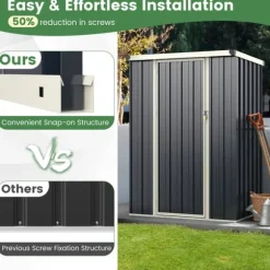 Uteförvarcmgsbod, 10×8 cm, Grå