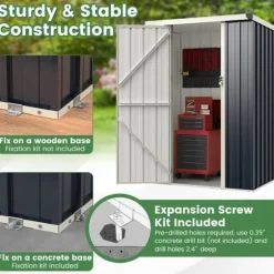 Uteförvarcmgsbod, 10×8 cm, Grå