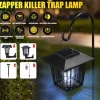Utomhus Solar Myggdödare Lampa Elektrisk Bug Zapper Vattentät Insektsfälla Anti Mosquito Light Trädgård Gräsmatta Myggfälla