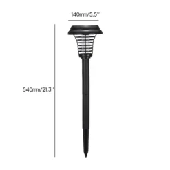 Utomhus Solar Myggdödare Lampa Elektrisk Bug Zapper Vattentät Insektsfälla Anti Mosquito Light Trädgård Gräsmatta Myggfälla