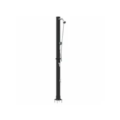 Utomhus solardusch - vidaXL - Svart - PVC och Aluminium - 217 cm - Rotationshuvud - Solenergi