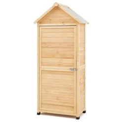 Utomhus Trä Förvaringsskjul, Vattentät Trädgårdsredskapsbod, Hållbar Kvalitet, Skydd för Redskap, Idealisk för Trädgården