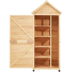 Utomhus Trä Förvaringsskjul, Vattentät Trädgårdsredskapsbod, Hållbar Kvalitet, Skydd för Redskap, Idealisk för Trädgården