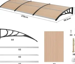 Utomhusmarkis, Hållbar ABS-ram, Mångsidig användning,Uppgraderad 270 x 99cm