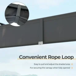 Utomhuspergola, 3M x 3M, Grå