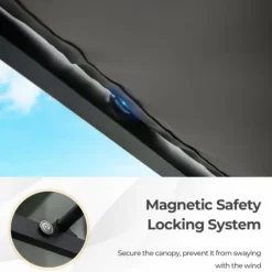 Utomhuspergola, 3M x 3M, Grå