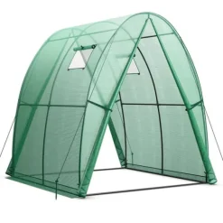 Utomhusväxthus, 6x6x6,6 fot, Grön/Vit