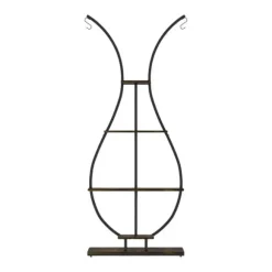 Vasformad växtställning, fem nivåer, dekorativ design,svart