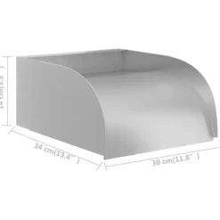 Vattenfall i rostfritt stål 304 - Dekoration för trädgårdsdamm eller pool | Storlek: 30x34x14 cm
