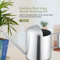 Vattenkanna i rostfritt stål för trädgårdsväxter och blommor med lång öppning (300 ml)
